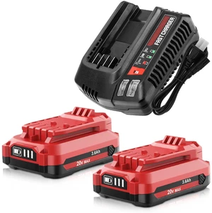 2 Pack 20V 3.6Ah Replacement for Craftsman 20V Battery and Charger Kit Compatible with Craftsman V20 Battery CMCB202 CMCB202-2 CMCB204 CMCB204-2 CMCB201 CMCB206 CMCB209 Cordless Power Tool (Red) 2 Pack 20V 3.6Ah Replacement for Craftsman 20V Battery and Charger Kit Compatible with Craftsman V20 Battery CMCB202 CMCB202-2 CMCB204 CMCB204-2 CMCB201 CMCB206 CMCB209 Cordless Power Tool (Red)