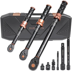 Torque Wrench Set 1/4 3/8 1/2-Inch Drive 20-240in.lb 5-50&10-170ft.lb Dual Range Scales ±3% Precision 72 tooth Dual-direction Torque Wrenches for Bike Motorcycle Car and Truck Maintenance Torque Wrench Set 1/4 3/8 1/2-Inch Drive 20-240in.lb 5-50&10-170ft.lb Dual Range Scales ±3% Precision 72 tooth Dual-direction Torque Wrenches for Bike Motorcycle Car and Truck Maintenance