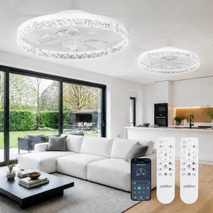 2 Pack 20 Inch Low Profile Ceiling Fans with Lights, Remote, White Flush Mount Fandelier, 3CCT Dimmable LED, Bluetooth App/Remote, Timer, Memory, Reversible DC Motor, Bedroom/Kids room 2 Pack 20 Inch Low Profile Ceiling Fans with Lights, Remote, White Flush Mount Fandelier, 3CCT Dimmable LED, Bluetooth App/Remote, Timer, Memory, Reversible DC Motor, Bedroom/Kids room