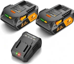 2Pack 8.0Ah Replacement for Ridgid 18V Battery and Charger Compatible with Ridgid 18 Volt Lithium Battery R840087 R840085 R840086 R840089 R840083 AC840087P AC840085 AC840086 AC840089 Cordless Tools 2Pack 8.0Ah Replacement for Ridgid 18V Battery and Charger Compatible with Ridgid 18 Volt Lithium Battery R840087 R840085 R840086 R840089 R840083 AC840087P AC840085 AC840086 AC840089 Cordless Tools