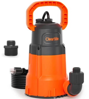 Submersible Utility Water Pump, 2160 GPH Portable Sump Pump with Copper Motor, Plug and Work for Pond, Garden Watering, Pool Transfer, or Hot Tub Emptying Submersible Utility Water Pump, 2160 GPH Portable Sump Pump with Copper Motor, Plug and Work for Pond, Garden Watering, Pool Transfer, or Hot Tub Emptying