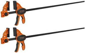 36" E-Z Hold Medium-Duty Bar Clamps, 400 lbs Load Limit, 2-Pack Expandable Bar Clamps for Woodworking, One-Handed Clamp/Spreader, Quick Release 36" E-Z Hold Medium-Duty Bar Clamps, 400 lbs Load Limit, 2-Pack Expandable Bar Clamps for Woodworking, One-Handed Clamp/Spreader, Quick Release