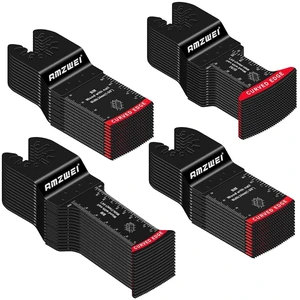 50 Pcs Bi-Metal Multitool Blades for Wood with Nails, Metal, Wood Professional Curved Edge Oscillating Saw Blades Compatible with Dewalt Milwaukee Ryobi Rockwell 50 Pcs Bi-Metal Multitool Blades for Wood with Nails, Metal, Wood Professional Curved Edge Oscillating Saw Blades Compatible with Dewalt Milwaukee Ryobi Rockwell