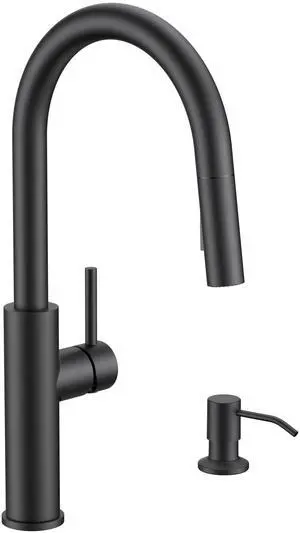 Kitchen Faucet with Soap Dispenser, High Arc Black Lead-Free, Single Handle, Stainless Steel Pull Down Sink Faucets,1 or 3 Hole Deck Mount for RV Bar Laundry Outdoor Kitchen Faucet with Soap Dispenser, High Arc Black Lead-Free, Single Handle, Stainless Steel Pull Down Sink Faucets,1 or 3 Hole Deck Mount for RV Bar Laundry Outdoor