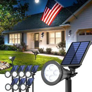 8 Pack Solar Spot Lights Outdoor Waterproof with Focus Beam Solar SpotLights for Flag Tree, 2 Lighting Modes, Solar Landscape Lights for Yard Garden Lawn Pathway, Cool White 8 Pack Solar Spot Lights Outdoor Waterproof with Focus Beam Solar SpotLights for Flag Tree, 2 Lighting Modes, Solar Landscape Lights for Yard Garden Lawn Pathway, Cool White