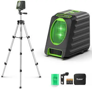Laser Level and 40in Tripod, 150°/150Ft Laser Level with Pulse Mode Self Leveling Lazer Leveler Tool Switchable Green Cross Line for Picture Hanging, Tile, DIY / Construction Project Laser Level and 40in Tripod, 150°/150Ft Laser Level with Pulse Mode Self Leveling Lazer Leveler Tool Switchable Green Cross Line for Picture Hanging, Tile, DIY / Construction Project