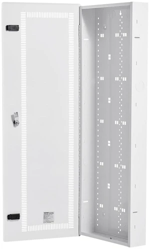 Media Enclosure, 42-Inch, Structured Media Center with Vented Hinged Door, Cable Management Box, Structured Wiring Multi-Media Cabinet, Recessed Electrical Media Box, for Network Distribution Media Enclosure, 42-Inch, Structured Media Center with Vented Hinged Door, Cable Management Box, Structured Wiring Multi-Media Cabinet, Recessed Electrical Media Box, for Network Distribution