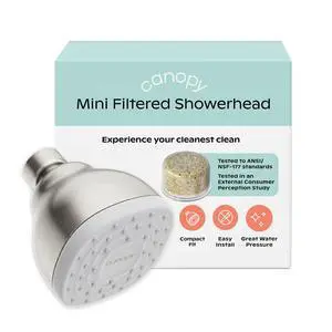 Mini Filtered Shower Head - Compact Filter for Hard Water - Nickel Mini Filtered Shower Head - Compact Filter for Hard Water - Nickel