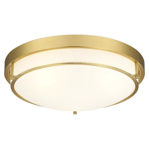 16 Inch Flush Mount Ceiling Light,White Frosted Glass,Gold Polished Gold,3 E26 sockets,Close to Ceiling Light for bedroom,hallway,kitchen,entryway 16 Inch Flush Mount Ceiling Light,White Frosted Glass,Gold Polished Gold,3 E26 sockets,Close to Ceiling Light for bedroom,hallway,kitchen,entryway