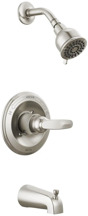 Foundations 13 Series 2-Spray Bathtub and Shower Faucet Set, Brushed Nickel Shower Head and Handle Set, Valve Trim Kit, Stainless BT13410-SS (Valve Not Included) Foundations 13 Series 2-Spray Bathtub and Shower Faucet Set, Brushed Nickel Shower Head and Handle Set, Valve Trim Kit, Stainless BT13410-SS (Valve Not Included)