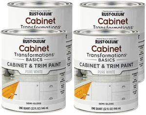 372007-4PK Transformations Basics Cabinet & Trim Paint, Quart, Pure White, 0.25 Gallon (Pack of 4) 372007-4PK Transformations Basics Cabinet & Trim Paint, Quart, Pure White, 0.25 Gallon (Pack of 4)