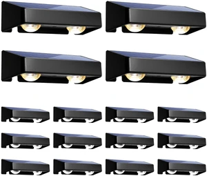 Solar Fence Lights Outdoor, 9 Fixed Colors Color Changing Fence Solar Lights Outdoor Waterproof IP65, LED Deck Lighting for Backyard Wall Step Patio Railing Pool Porch (16 Pack) Solar Fence Lights Outdoor, 9 Fixed Colors Color Changing Fence Solar Lights Outdoor Waterproof IP65, LED Deck Lighting for Backyard Wall Step Patio Railing Pool Porch (16 Pack)