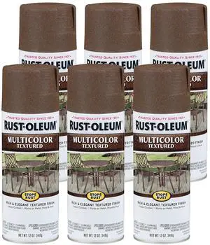 Stops Rust Multi-Color Textured Spray Paint, Autumn Brown Rust Resistant | Indoor and Outdoor | Beautiful Finish on Metal, Wood & More | Comfort Tip | Any Angle Spray | 6 Pack Stops Rust Multi-Color Textured Spray Paint, Autumn Brown Rust Resistant | Indoor and Outdoor | Beautiful Finish on Metal, Wood & More | Comfort Tip | Any Angle Spray | 6 Pack