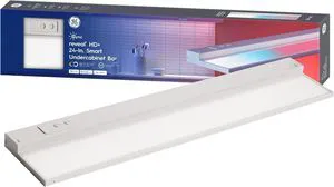 GE Reveal HD+ Smart LED Undercabinet Bar Light, 24 inches Color Changing & Tunable White 2000K to 7000K, Wi-Fi, Works with Alexa & Google Home, Plug-in or Direct Wire, No Hub Required GE Reveal HD+ Smart LED Undercabinet Bar Light, 24 inches Color Changing & Tunable White 2000K to 7000K, Wi-Fi, Works with Alexa & Google Home, Plug-in or Direct Wire, No Hub Required