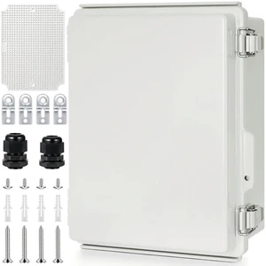 Junction Box Outdoor Waterproof Electrical Boxes IP67 Plastic Enclosure Weatherproof Electrical Box Outdoor Cable Project Box Enclosure, Mounting Plate, Easy Wall Mount Grey-13.8"x9.8"x5.9" Junction Box Outdoor Waterproof Electrical Boxes IP67 Plastic Enclosure Weatherproof Electrical Box Outdoor Cable Project Box Enclosure, Mounting Plate, Easy Wall Mount Grey-13.8"x9.8"x5.9"