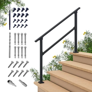 CR Fence & Rail Handrails for Outdoor Steps & Indoor Stair Railing Kit, 3-4 Steps Safety Hand Rail for Porch & Deck CR Fence & Rail Handrails for Outdoor Steps & Indoor Stair Railing Kit, 3-4 Steps Safety Hand Rail for Porch & Deck