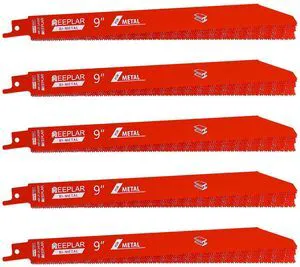 50 Pack 9 inch 14/18 TPI Bi-Metal Auto Dismantling Sawzall Blade for Metal M42 Bimetal Dual Tooth Design Replace Milwaukee and Diablo saw Blade with Perma-Shield Coating for 1/16-5/16 Medium Metals 50 Pack 9 inch 14/18 TPI Bi-Metal Auto Dismantling Sawzall Blade for Metal M42 Bimetal Dual Tooth Design Replace Milwaukee and Diablo saw Blade with Perma-Shield Coating for 1/16-5/16 Medium Metals