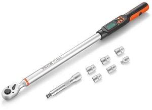 Torque Wrench Set 1/2" Drive Digital Torque Wrench 4 Display Units, ±2% Accuracy, LCD Screen, with Buzzer and LED Indicator, with Sockets, Extension Bar, Adapter, for Automotive Repair Torque Wrench Set 1/2" Drive Digital Torque Wrench 4 Display Units, ±2% Accuracy, LCD Screen, with Buzzer and LED Indicator, with Sockets, Extension Bar, Adapter, for Automotive Repair