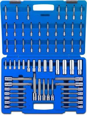 10287A Extra Long Socket Bits and Deep Socket Set | 60 Piece | S2 Tamperproof Torx Plus Bits and Cr-V Steel E-Torx Sockets 10287A Extra Long Socket Bits and Deep Socket Set | 60 Piece | S2 Tamperproof Torx Plus Bits and Cr-V Steel E-Torx Sockets