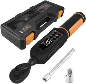 1/4" Drive Digital Torque Wrench 1.1-22.1 Ft-lbs/1.5-30Nm ±1% Accuracy Electric Wrench, Dual Direction Ratchet, Vibration & LED Alert 1/4" Drive Digital Torque Wrench 1.1-22.1 Ft-lbs/1.5-30Nm ±1% Accuracy Electric Wrench, Dual Direction Ratchet, Vibration & LED Alert