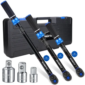 Torque Wrench Set 1/2 3/8 1/4 inch Drive Click, 3Pcs Torque Wrenches 10-170 FT.LB,5-50FT.LB,20-240IN.LB, Inch pound Torque Wrench with 3 Pcs Adapter for Bike,Car, Truck,Tractor Torque Wrench Set 1/2 3/8 1/4 inch Drive Click, 3Pcs Torque Wrenches 10-170 FT.LB,5-50FT.LB,20-240IN.LB, Inch pound Torque Wrench with 3 Pcs Adapter for Bike,Car, Truck,Tractor