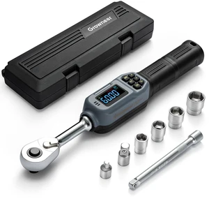 Digital Torque Wrench, 2.2-44.2 Ft-lbs/3-60 Nm, 3/8'' Drive Rachet Torque Wrench with Buzzer & Colorful LED Indicator, Electronic Torque Wrench Set for Bike Motorcycle Auto Repair Digital Torque Wrench, 2.2-44.2 Ft-lbs/3-60 Nm, 3/8'' Drive Rachet Torque Wrench with Buzzer & Colorful LED Indicator, Electronic Torque Wrench Set for Bike Motorcycle Auto Repair