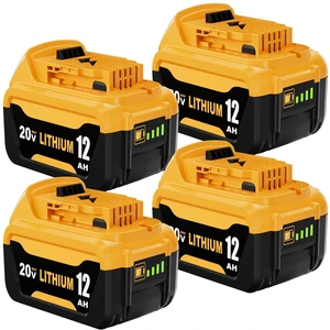 4Pack 12000mAh High Capacity DCB206 Replacement for Dewalt 20V Max Battery Compatible with Dewalt 20V Battery DCB200 DCB201 DCB203 DCB207 DCD/DCF/DCG Series Power Tools 4Pack 12000mAh High Capacity DCB206 Replacement for Dewalt 20V Max Battery Compatible with Dewalt 20V Battery DCB200 DCB201 DCB203 DCB207 DCD/DCF/DCG Series Power Tools