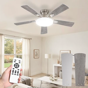 42 Inch Flush Mount Ceiling Fans with Lights, Remote & APP Control Bright Light, 3CCT, Dimmable, Memory Function, Timer, Reversible Blade, Quiet DC Motor, Damp-Rated, Bedroom, Covered Patio 42 Inch Flush Mount Ceiling Fans with Lights, Remote & APP Control Bright Light, 3CCT, Dimmable, Memory Function, Timer, Reversible Blade, Quiet DC Motor, Damp-Rated, Bedroom, Covered Patio