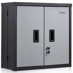 Foldable Wall Cabinet, Metal Garage Locker Mounted 26" Small Tool Chest 240 LBS Loading Capacity Adjustable Shelf Magnetic Door File for Warehouse Office Home Black Foldable Wall Cabinet, Metal Garage Locker Mounted 26" Small Tool Chest 240 LBS Loading Capacity Adjustable Shelf Magnetic Door File for Warehouse Office Home Black