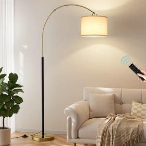 Dimmable Arc Floor Lamp with Remote, Color Temperatures and Brightness Adjustable, Arched Floor Lamp with Rotating Head, Over Couch Arched Reading Light for Living Room (Black and Bronze) Dimmable Arc Floor Lamp with Remote, Color Temperatures and Brightness Adjustable, Arched Floor Lamp with Rotating Head, Over Couch Arched Reading Light for Living Room (Black and Bronze)