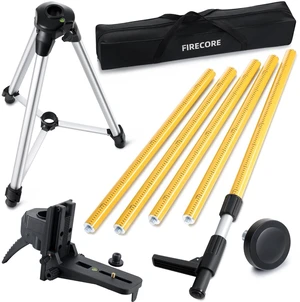 12 Ft./3.7M Professional Laser Level Pole with Tripod and 1/4-Inch by 20-Inch Laser Mount for Rotary and Line Lasers, Adjustable Telescoping Laser Pole with 5/8"-11 Threaded Adapter-FLP370C 12 Ft./3.7M Professional Laser Level Pole with Tripod and 1/4-Inch by 20-Inch Laser Mount for Rotary and Line Lasers, Adjustable Telescoping Laser Pole with 5/8"-11 Threaded Adapter-FLP370C
