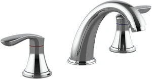 Bathroom Sink Faucet, Faucet for Bathroom Sink, Widespread Chrome Bathroom Faucet 3 Hole with Stainless Steel Pop Up Drain and cUPC Lead-Free Hose - (Chrome) Bathroom Sink Faucet, Faucet for Bathroom Sink, Widespread Chrome Bathroom Faucet 3 Hole with Stainless Steel Pop Up Drain and cUPC Lead-Free Hose - (Chrome)