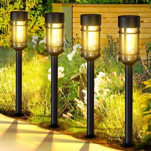 12 Pack Solar Lights Pathway Outdoor, Metal & Glass Large Solar Pathway Lights, Solar Powered Garden Lights for Yard, Landscape, Driveway Walkway 12 Pack Solar Lights Pathway Outdoor, Metal & Glass Large Solar Pathway Lights, Solar Powered Garden Lights for Yard, Landscape, Driveway Walkway