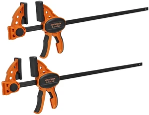 18" E-Z Hold Medium-Duty Bar Clamps, 400 lbs Load Limit, 2-Pack Expandable Bar Clamps for Woodworking, One-Handed Clamp/Spreader, Quick Release 18" E-Z Hold Medium-Duty Bar Clamps, 400 lbs Load Limit, 2-Pack Expandable Bar Clamps for Woodworking, One-Handed Clamp/Spreader, Quick Release