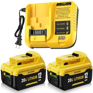 12.0Ah Replacement for Dawalt 20V Max Battery and DCB107 Charger(3Pieces) Compatible with Dewalt 20V Battery DCB206 DCD DCF DCG Series Cordless Power Tools and Impact Driver, Hammer Drill 12.0Ah Replacement for Dawalt 20V Max Battery and DCB107 Charger(3Pieces) Compatible with Dewalt 20V Battery DCB206 DCD DCF DCG Series Cordless Power Tools and Impact Driver, Hammer Drill