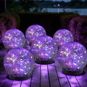 Solar Globe Lights Outdoor Waterproof-Solar Balls-Solar Garden Lights Orbs Solar Globe Lights for Outside 6 Pack Cracked Glass Ball for Lawn Patio Yard Backyard Decorations Solar Globe Lights Outdoor Waterproof-Solar Balls-Solar Garden Lights Orbs Solar Globe Lights for Outside 6 Pack Cracked Glass Ball for Lawn Patio Yard Backyard Decorations