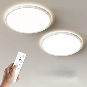LED Flush Mount Ceiling Light Fixture with Remote Control, 15.4 Inch 3000K-6500K Dimmable Round Low Profile Ceiling Lamp for Living Room Bedroom Kitchen LED Flush Mount Ceiling Light Fixture with Remote Control, 15.4 Inch 3000K-6500K Dimmable Round Low Profile Ceiling Lamp for Living Room Bedroom Kitchen