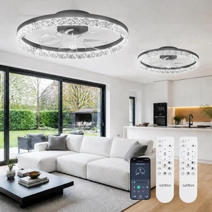 2 Pack 20 Inch Low Profile Ceiling Fans with Lights, Remote, Black Flush Mount Fandelier, 3CCT Dimmable LED, Bluetooth App/Remote, Timer, Memory, Reversible DC Motor, Bedroom/Kids room 2 Pack 20 Inch Low Profile Ceiling Fans with Lights, Remote, Black Flush Mount Fandelier, 3CCT Dimmable LED, Bluetooth App/Remote, Timer, Memory, Reversible DC Motor, Bedroom/Kids room