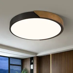 Modern LED Ceiling Light, Brown Walnut Wood Minimalist Flush Mount Ceiling Light Fixture, 4000K Not Dimmable, Circle Lighting Lamp with Acrylic Lampshade for Bedroom Hallway Laundry 15.8" Modern LED Ceiling Light, Brown Walnut Wood Minimalist Flush Mount Ceiling Light Fixture, 4000K Not Dimmable, Circle Lighting Lamp with Acrylic Lampshade for Bedroom Hallway Laundry 15.8"
