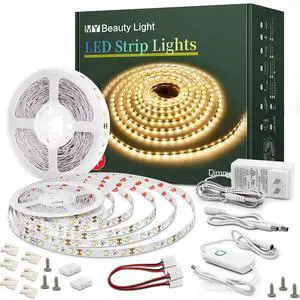 Led Strip Lights 65.6ft Warm White Dimmable Led Light Strip Flexible Rope Lights Kits with 24v Etl Power Supply, Adhesive Clips, Dimmer Switch and Connectors for Indoor Decor Led Strip Lights 65.6ft Warm White Dimmable Led Light Strip Flexible Rope Lights Kits with 24v Etl Power Supply, Adhesive Clips, Dimmer Switch and Connectors for Indoor Decor
