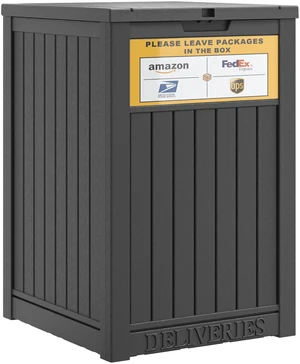 Package Delivery Box for Outside, Classic Black Package Delivery Box for Outside, Classic Black