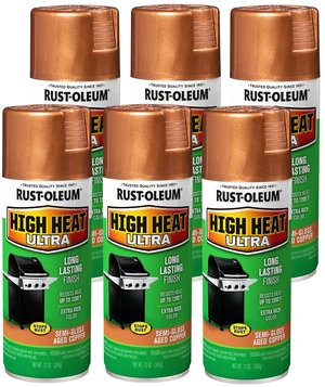 High Heat Ultra Aged Copper Spray Paint Up To 1200°F Protection, Grills Fire Pits And Stoves, Rich Metallic Finish, 12 Oz High Heat Ultra Aged Copper Spray Paint Up To 1200°F Protection, Grills Fire Pits And Stoves, Rich Metallic Finish, 12 Oz