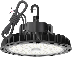 High Bay Led Lights 100W 14,500LM (145lm/w) 5000K 1-10V Dimmable 5' Cable with 110V Plug US Hook UL Listed High Bay Led Shop Light for Barn Workshop Warehouse High Bay Led Lights 100W 14,500LM (145lm/w) 5000K 1-10V Dimmable 5' Cable with 110V Plug US Hook UL Listed High Bay Led Shop Light for Barn Workshop Warehouse
