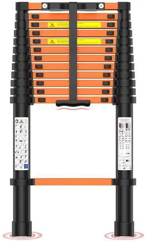 Telescoping Ladder,12.5 FT Extension Ladder, Heavy Duty 330lbs Max Capacity Multi-Purpose Collapsible Ladder for RV or Outdoor Work Telescoping Ladder,12.5 FT Extension Ladder, Heavy Duty 330lbs Max Capacity Multi-Purpose Collapsible Ladder for RV or Outdoor Work
