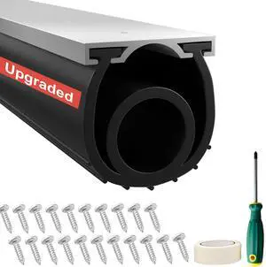 Garage Door Seals Bottom Rubber - 16.5 Ft Heavy-Duty Garage Door Weather Stripping Bottom Seal with Pre-drilled Aluminum Track Retainer Kit, Easy Installation for Home & Commercial Garage Door Seals Bottom Rubber - 16.5 Ft Heavy-Duty Garage Door Weather Stripping Bottom Seal with Pre-drilled Aluminum Track Retainer Kit, Easy Installation for Home & Commercial