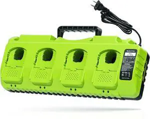 Replace Ryobi 18V Battery Charger,P117 Dual-Port Simultaneous Charger for Ryobi 12V-18V One+ Lithium Battery P100 P102 P103 P105 P107 P108 P190 PBP005 PBP006 PBP2005 Replace Ryobi 18V Battery Charger,P117 Dual-Port Simultaneous Charger for Ryobi 12V-18V One+ Lithium Battery P100 P102 P103 P105 P107 P108 P190 PBP005 PBP006 PBP2005