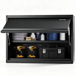 Metal Storage Cabinet, 120lbs Load Capacity per Shelf, 20'' Tall Wall-Mounted Powder-Coating Steel Garage Cabinet with Adjustable Shelf, Press to Close & Open Door Perfect for Office Garage Tool Metal Storage Cabinet, 120lbs Load Capacity per Shelf, 20'' Tall Wall-Mounted Powder-Coating Steel Garage Cabinet with Adjustable Shelf, Press to Close & Open Door Perfect for Office Garage Tool