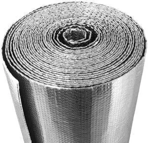 Reflective Insulation Roll, 24" x 50Ft Radiant Barrier Heat Blocker radiant barrier foil,reflective insulation roll,aluninum foil bubble core insulation for wall,attic door,garage door Reflective Insulation Roll, 24" x 50Ft Radiant Barrier Heat Blocker radiant barrier foil,reflective insulation roll,aluninum foil bubble core insulation for wall,attic door,garage door