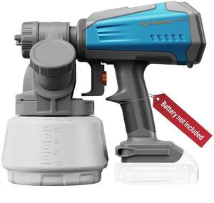 Cordless Paint Sprayer Shark700, Fits Dewalt 20V (No Battery) Brushless Motor, 3 Spray Patterns, 1300ml Capacity, Easy Side-Fill, Easy to Clean, For House Painting, Furniture, Outdoor Cordless Paint Sprayer Shark700, Fits Dewalt 20V (No Battery) Brushless Motor, 3 Spray Patterns, 1300ml Capacity, Easy Side-Fill, Easy to Clean, For House Painting, Furniture, Outdoor