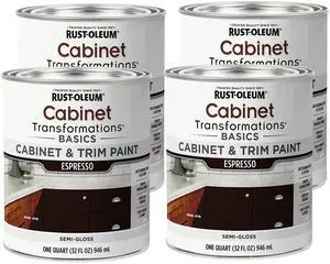 372011-4PK Transformations Basics Cabinet & Trim Paint, Quart, Espresso, 4 Pack 372011-4PK Transformations Basics Cabinet & Trim Paint, Quart, Espresso, 4 Pack